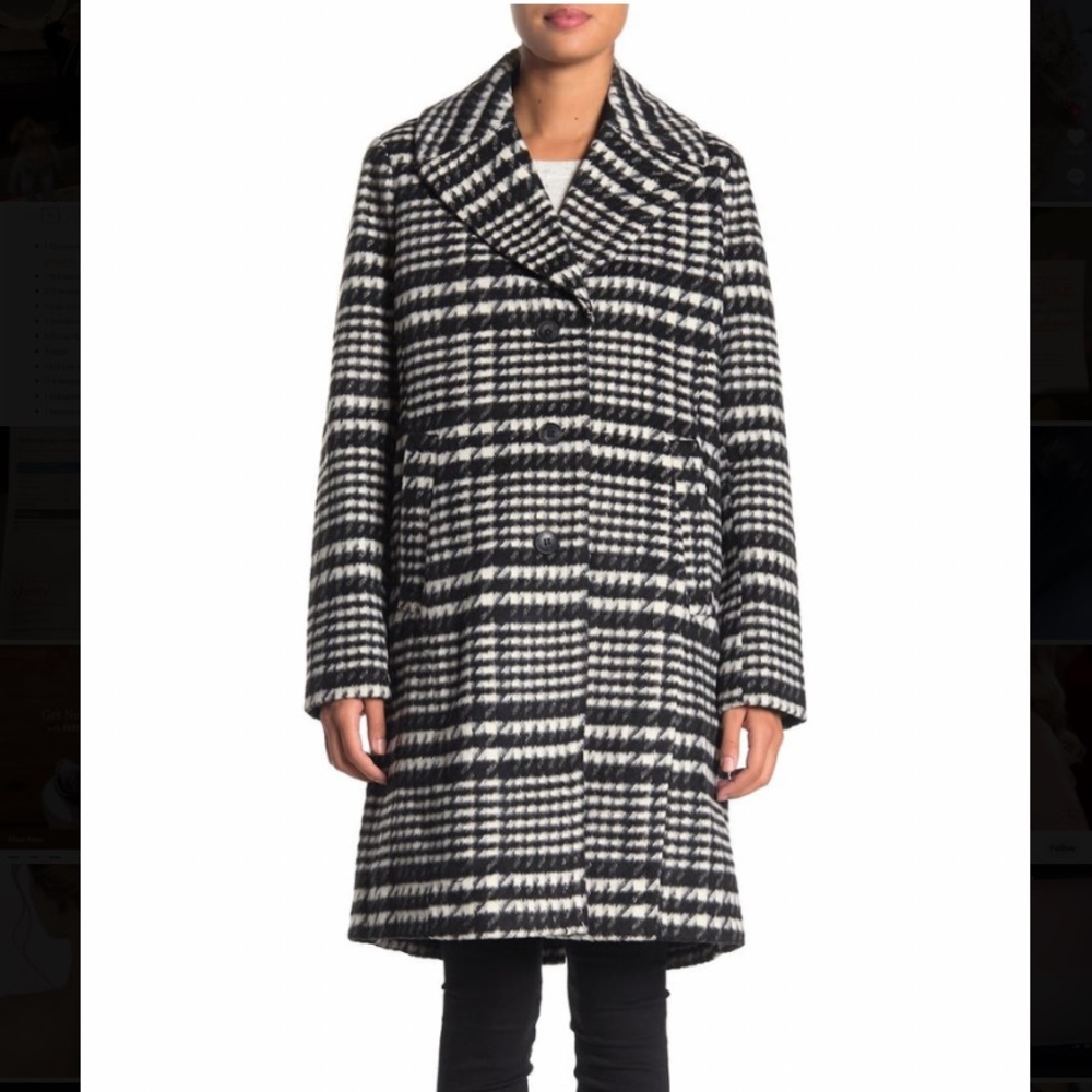Nine West Notch Collar Walker Coat in a size Small